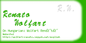 renato wolfart business card